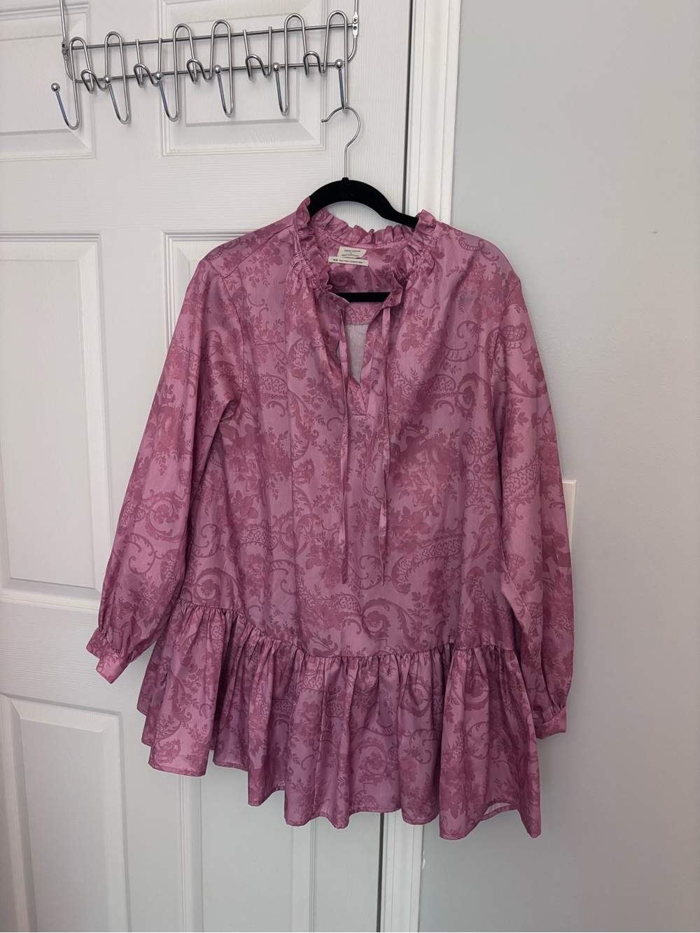 Urban Outfitters x Laura Ashley oversize drop wasist Ruffle Mini Dress